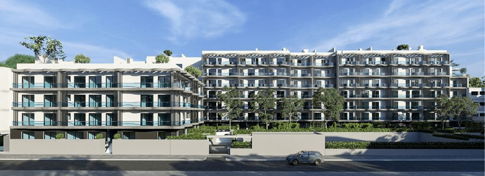 Architectural render of the Setúbal residential complex